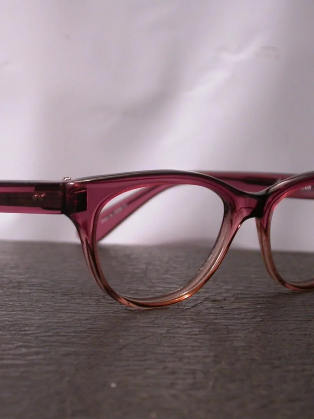 Masunaga Pink Crystal Clear Classic Japanese Eyeglasses Frames Made in Japan